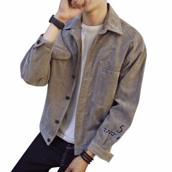 堡晟 时尚休闲修身外套新款男士夹克韩版薄棒球服潮 A057-JK05-65 灰色 XL