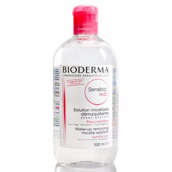 贝德玛（Bioderma）舒妍洁肤液500ml 卸妆水（敏感肌 温和 法国进口 粉水）